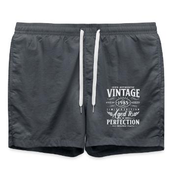 Vintage 1985 Vintage Born Cadeau d’anniversaire - Short de bain - charbon - Devant - AI Model Male 185 light (185cm)
