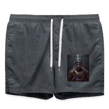 Plongeur Dystopique - Short de bain - charbon - Devant - AI Model Male 185 light (185cm)