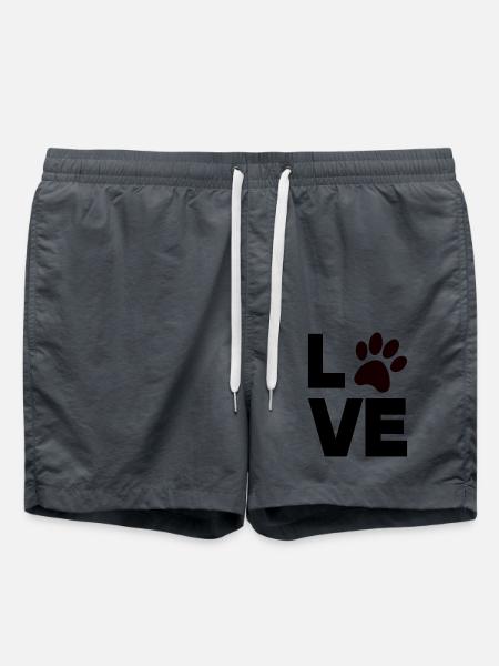 paw love - Swim Trunks - anthracite