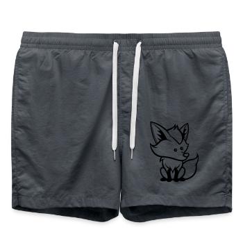 Fox Comic Animal - Swim Trunks - anthracite - Front - AI Model Male 185 light (185cm)