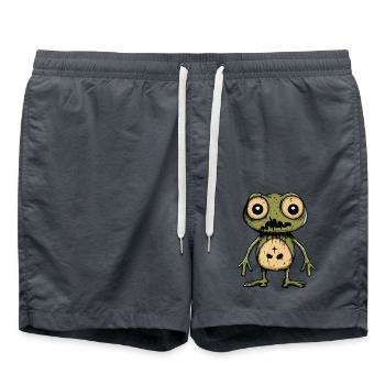 Frog Halloween Comic Funny - Swim Trunks - anthracite - Front - AI Model Male 185 light (185cm)