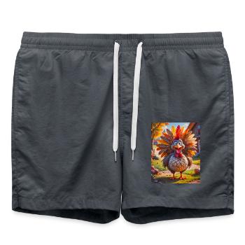 des oiseaux super mignons autour du monde – Turquie - Short de bain - charbon - Devant - AI Model Male 185 light (185cm)