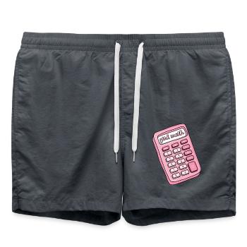 Mathématiques pour filles - Short de bain - charbon - Devant - AI Model Male 185 light (185cm)