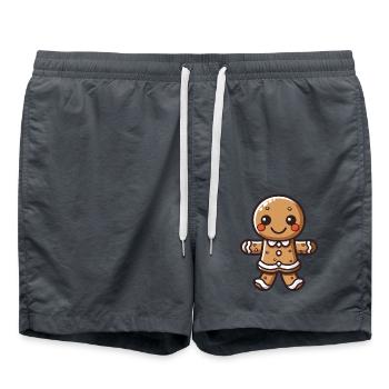 Bonhomme en pain d’épices - Short de bain - charbon - Devant - AI Model Male 185 light (185cm)