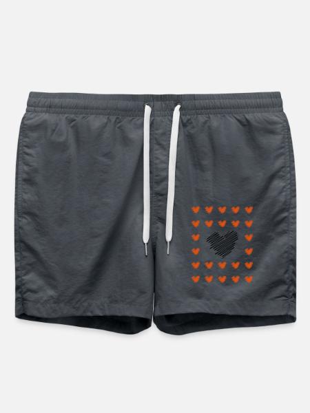 Hearts everywhere - Swim Trunks - anthracite