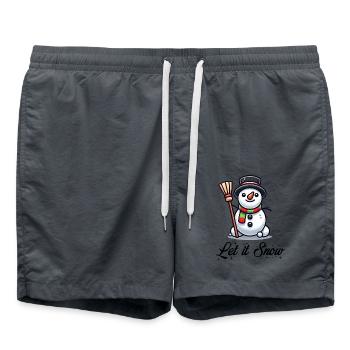 Bonhomme de neige Bande dessinée - Short de bain - charbon - Devant - AI Model Male 185 light (185cm)