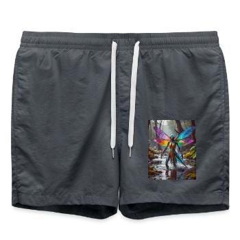 Monstre mutant mi-hommes mi-insecte sombre horreur - Short de bain - charbon - Devant - AI Model Male 185 light (185cm)