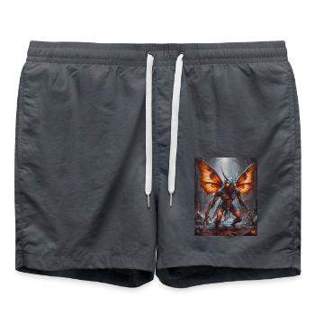 monstre mutant mi-hommes mi-insecte horreur papillon de nuit - Short de bain - charbon - Devant - AI Model Male 185 light (185cm)