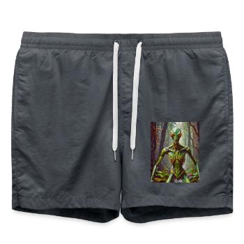 Monstre mutant mi-hommes mi-insecte sombre horreur - Short de bain - charbon - Devant - AI Model Male 185 light (185cm)