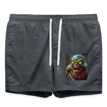 Monstre mutant mi-hommes mi-insecte sombre horreur - Short de bain - charbon - Devant - AI Model Male 185 light (185cm)