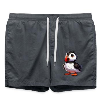 Papageitaucher - Badeshorts - Anthrazit - Vorne - AI Model Male 185 light (185cm)