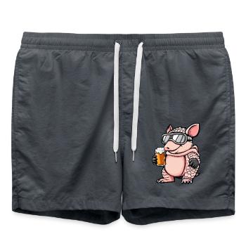 Armadillo Après-Ski Bière Bande dessinée - Short de bain - charbon - Devant - AI Model Male 185 light (185cm)