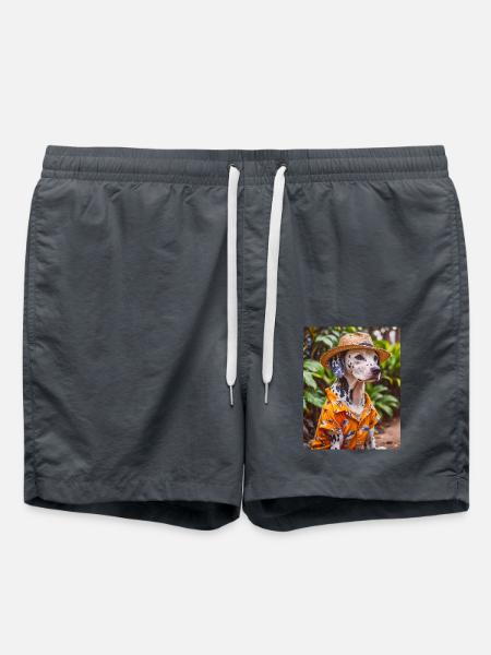 Dalmatinisches Hawaiihemd Urlaub - Badeshorts - Anthrazit