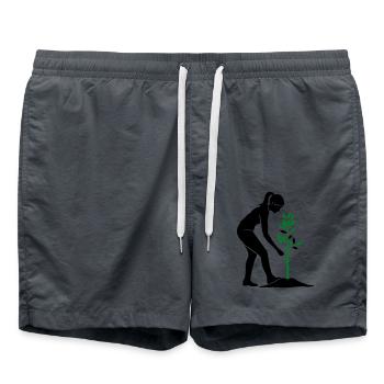 Tree Plants Nature Conservation - Swim Trunks - anthracite - Front - AI Model Male 185 light (185cm)