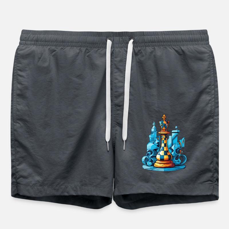Chess King - Swim Trunks - anthracite