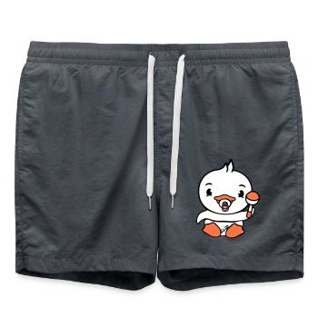 Ente Baby Kind Rassel Windel niedlich Schnuller - Badeshorts - Anthrazit - Vorne - AI Model Male 185 light (185cm)
