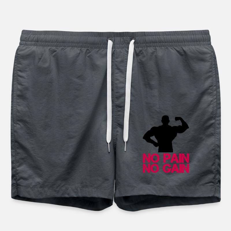 Bodybuilder Pain Gain - Swim Trunks - anthracite