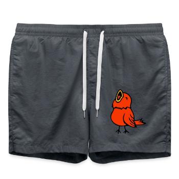 Wellensittich Singvogel Spatz Vogel zwitschert süß - Badeshorts - Anthrazit - Vorne - AI Model Male 185 light (185cm)
