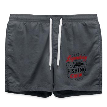 Dicton de l’équipage de pêche - Short de bain - charbon - Devant - AI Model Male 185 light (185cm)