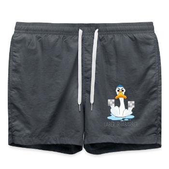 Laber Rhabarber lustige Sprüche - Badeshorts - Anthrazit - Vorne - AI Model Male 185 light (185cm)