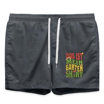 C’est ma chemise de jardin – Chemise de jardinier drôle - Short de bain - charbon - Devant - AI Model Male 185 light (185cm)