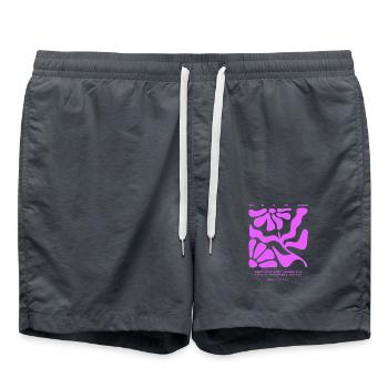 Peace in the heart of wanderlust - Swim Trunks - anthracite - Front - AI Model Male 185 light (185cm)