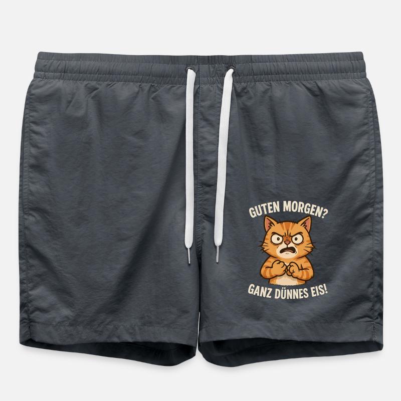 very thin cat - Swim Trunks - anthracite