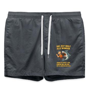 Le temps guérit le requin endolori - Short de bain - charbon - Devant - AI Model Male 185 light (185cm)