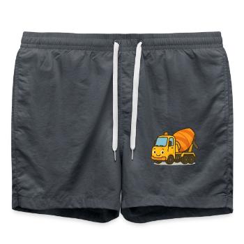 Betonmischer - Badeshorts - Anthrazit - Vorne - AI Model Male 185 light (185cm)