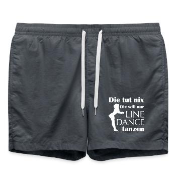Will nur tanzen - Badeshorts - Anthrazit - Vorne - AI Model Male 185 light (185cm)