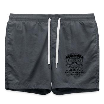 Les légendes sont nées en Décembre 1974 Cadeau - Short de bain - charbon - Devant - AI Model Male 185 light (185cm)