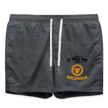 Je Peux Pas J'ai Mécanique Mécanicien Cadeau - Short de bain - charbon - Devant - AI Model Male 185 light (185cm)