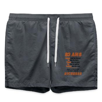 83 Years Old Birthday Funny Gift Idea - Swim Trunks - anthracite - Front - AI Model Male 185 light (185cm)