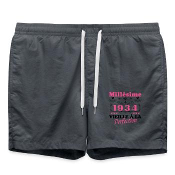 Woman Vintage 1934 Birthday Gift Humor - Swim Trunks - anthracite - Front - AI Model Male 185 light (185cm)