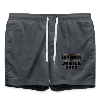 Humor 2025 Ruhestandsgeschenk, 2025 Rentner - Badeshorts - Anthrazit - Vorne - AI Model Male 185 light (185cm)