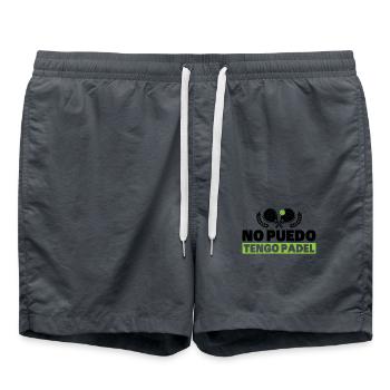 Ich kann nicht, ich habe Padel Tennis Padel Spieler - Badeshorts - Anthrazit - Vorne - AI Model Male 185 light (185cm)