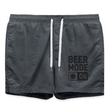 Beer Mode On Bierspruch Trinkspruch - Badeshorts - Anthrazit - Vorne - AI Model Male 185 light (185cm)