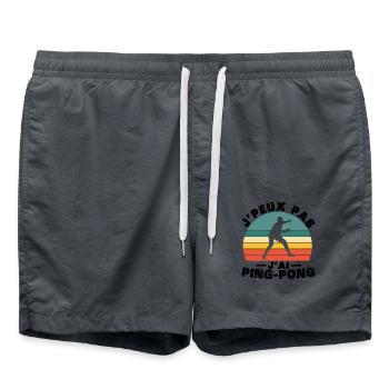 Je peux pas J'ai Ping pong Humour cadeau - Short de bain - charbon - Devant - AI Model Male 185 light (185cm)