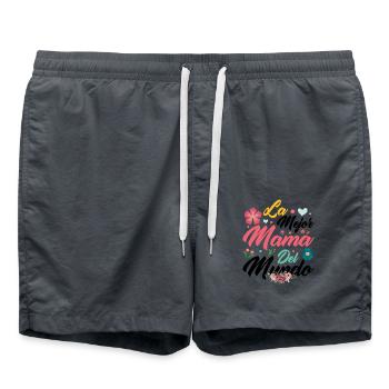 Das beste Muttertagsgeschenk der Welt - Badeshorts - Anthrazit - Vorne - AI Model Male 185 light (185cm)