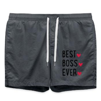 BOSS - Short de bain - charbon - Devant - AI Model Male 185 light (185cm)