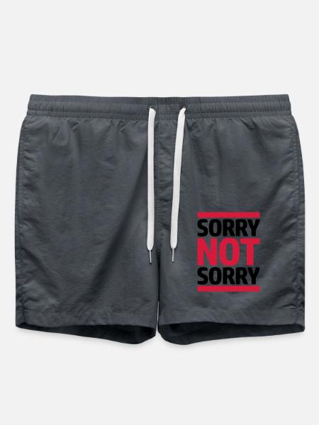 Quote Sorry Not - Swim Trunks - anthracite