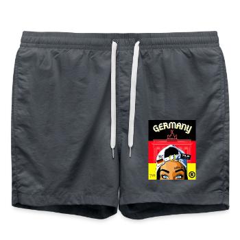 Germany 721 - Badeshorts - Anthrazit - Vorne - AI Model Male 185 light (185cm)