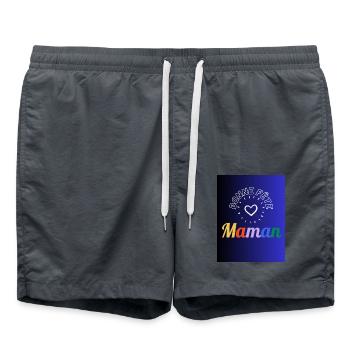 MAMAN,FÊTE DES MÈRES,BONNE FÊTE MAMAN - Short de bain - charbon - Devant - AI Model Male 185 light (185cm)