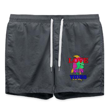 Funny fish - Swim Trunks - anthracite - Front - AI Model Male 185 light (185cm)