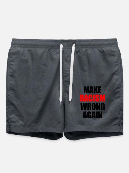 make racism wrong again - Swim Trunks - anthracite