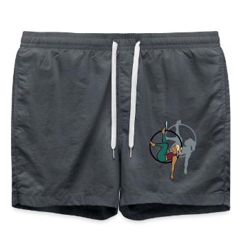 Aerial Hoop Illustration - Badeshorts - Anthrazit - Vorne - AI Model Male 185 light (185cm)
