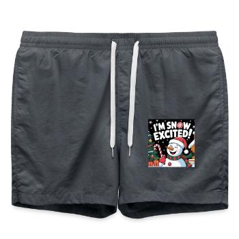 I'M SNOW EXCITED! - Swim Trunks - anthracite - Front - AI Model Male 185 light (185cm)