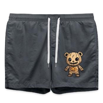 Bear Halloween Comic Funny - Swim Trunks - anthracite - Front - AI Model Male 185 light (185cm)