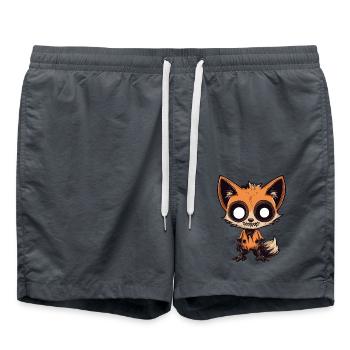 Renard Halloween Bande Dessinée Drôle - Short de bain - charbon - Devant - AI Model Male 185 light (185cm)