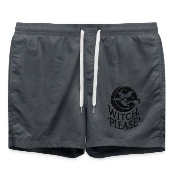 Witch Please – Stylisches Halloween-Motiv - Badeshorts - Anthrazit - Vorne - AI Model Male 185 light (185cm)